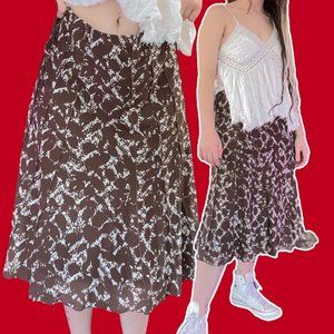 BROWN LEAF SKIRT